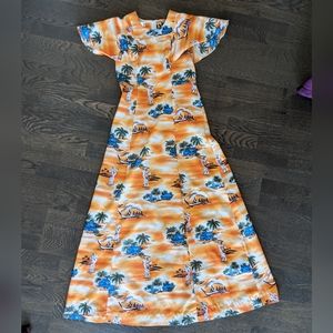 Vintage Hukilau Fashions Maxi Dress